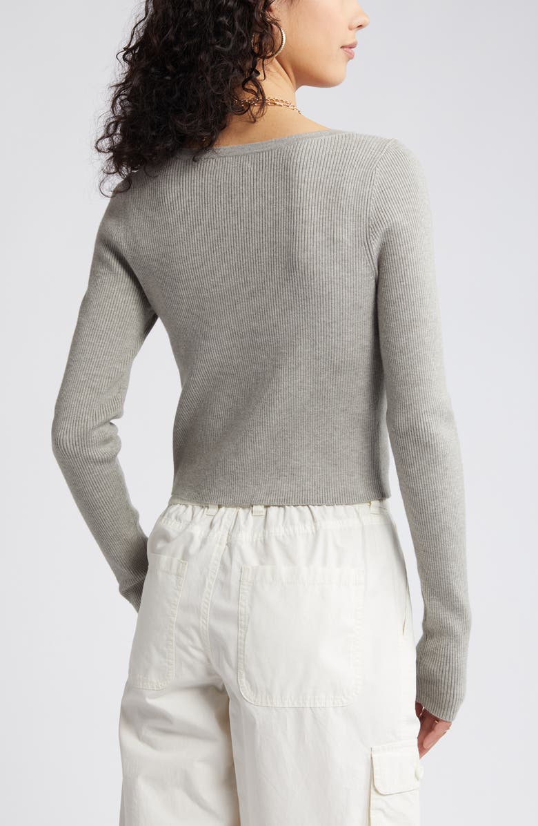 BP. Rib Crop Cardigan, Alternate, color, 