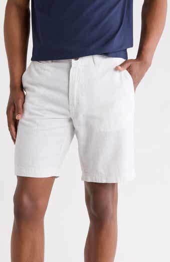 14th & Union Linen Blend Trim Fit Shorts