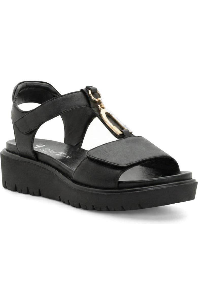 ara Belize Platform Sandal, Main, color, Black Nappa Leather