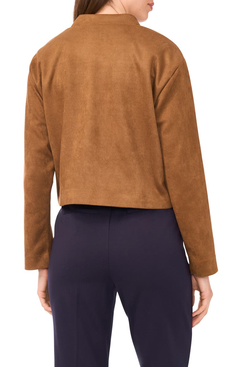 Faux Suede Bomber Jacket