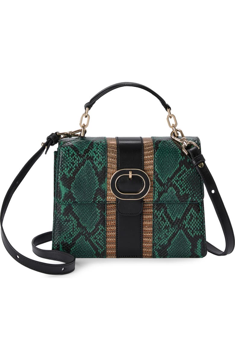 Brahmin Small Hallie Leather Top Handle Bag, Alternate, color, Multi Venezia