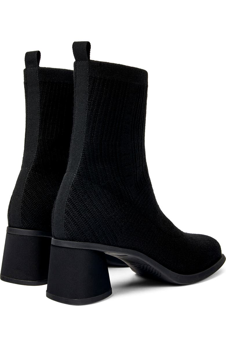 Camper Kiara Knit Bootie, Alternate, color, Black