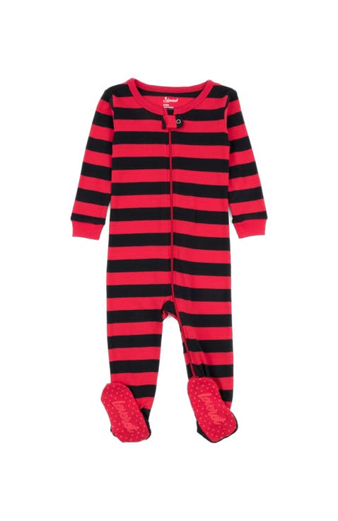 Footed Printed Cotton Pajamas, Solids, Stripes & Tie Dye (Baby)