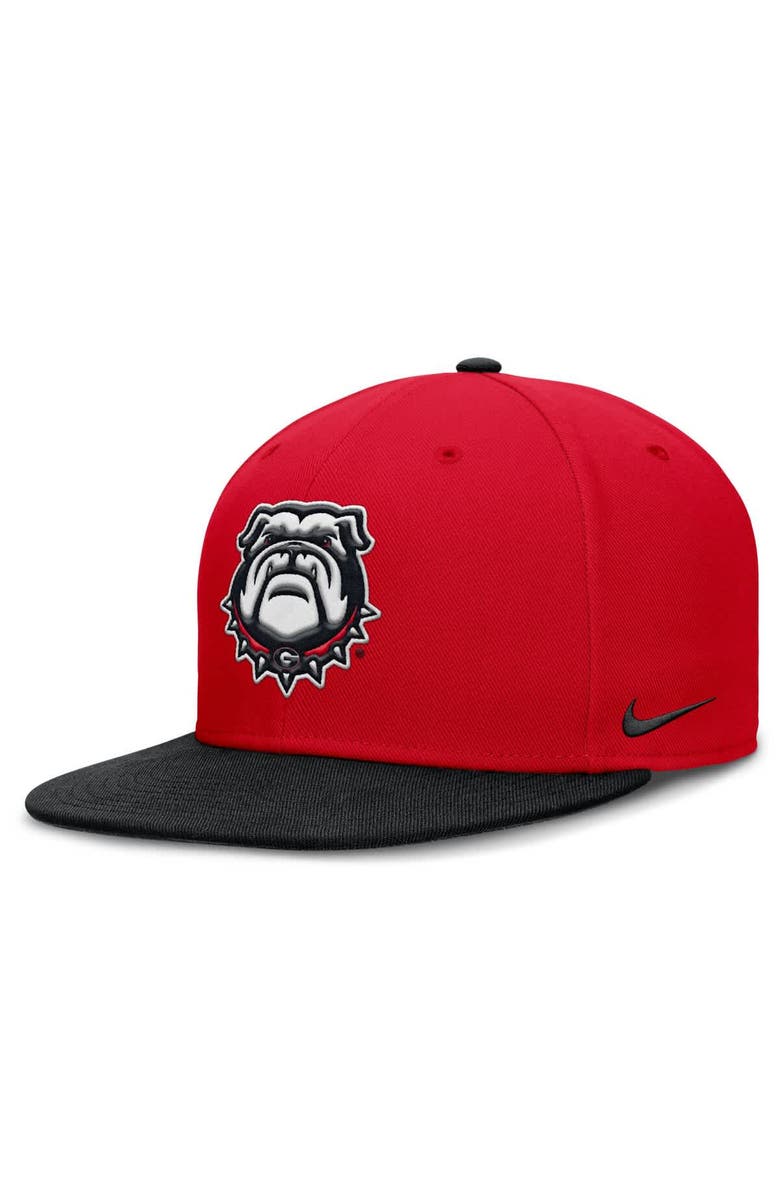 Nike Men's Nike Red/Black Georgia Bulldogs Two-Tone Primetime Performance Fitted Hat, Main, color, 