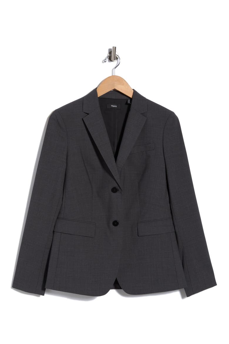 Classic Two Button Blazer, Main, color, CHARCOAL MELANGE