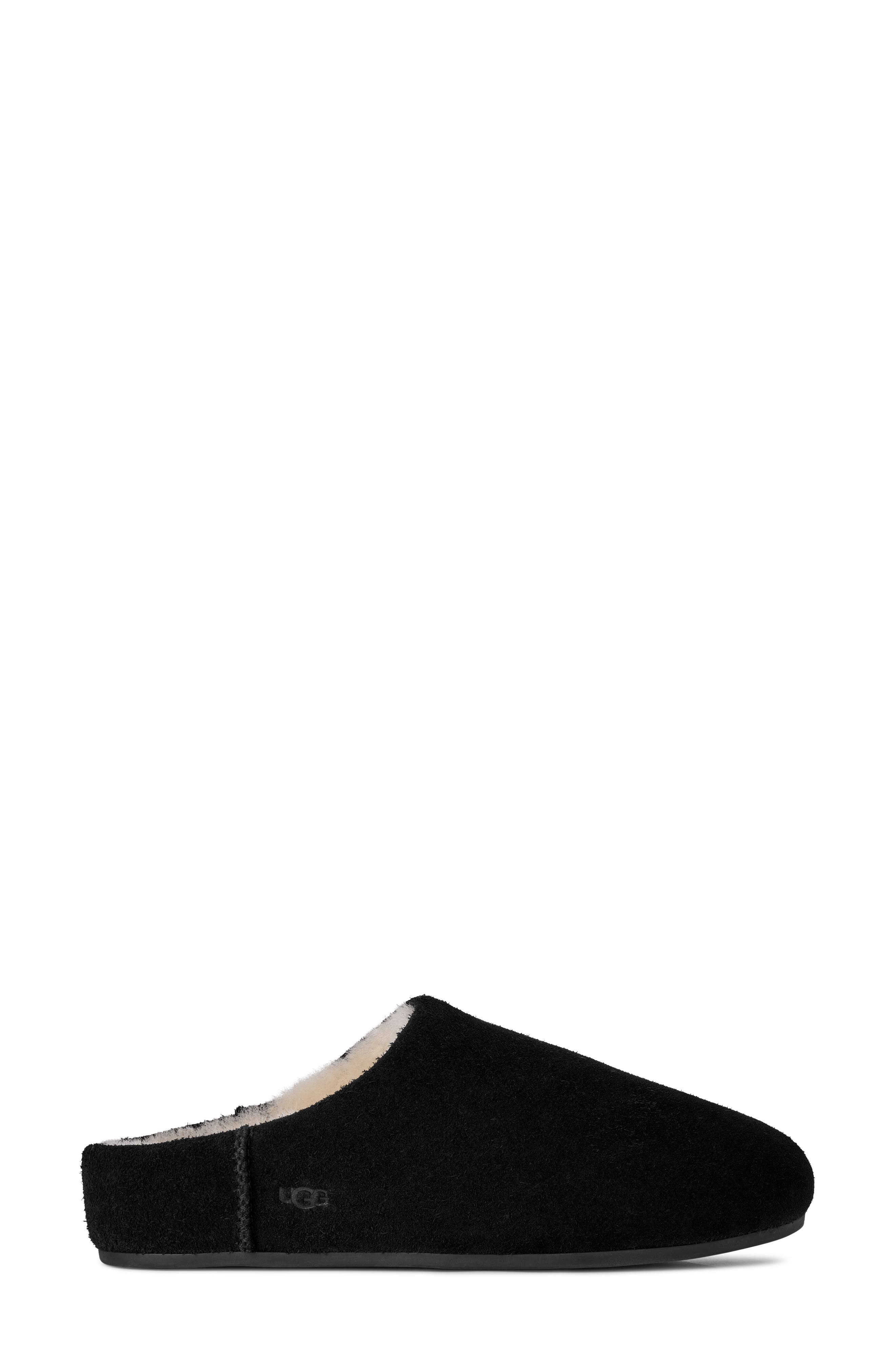 UGG<sup>®</sup> Elea Waterproof Suede Slipper, Alternate, color, Black