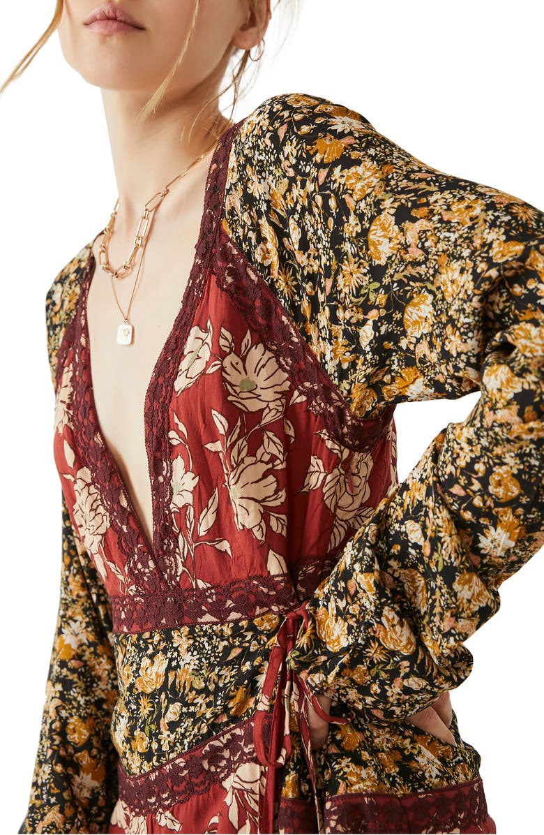 Free People Tilda Mixed Floral Long Sleeve Maxi Dress, Alternate, color, 