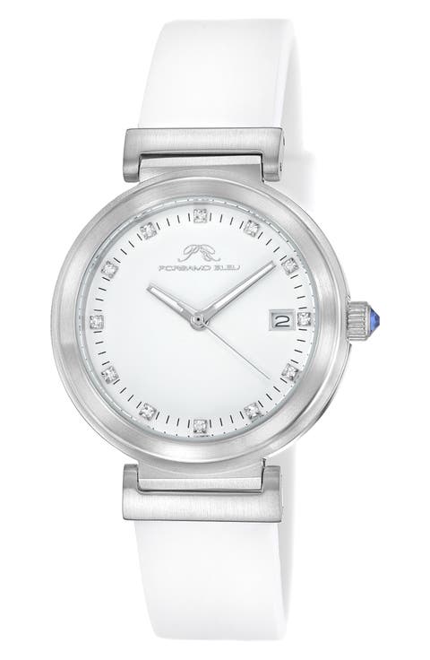 Women's Dahlia Silicone Strap Watch, 34mm