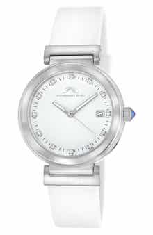 PORSAMO BLEU Women's Dahlia Silicone Strap Watch, 34mm
