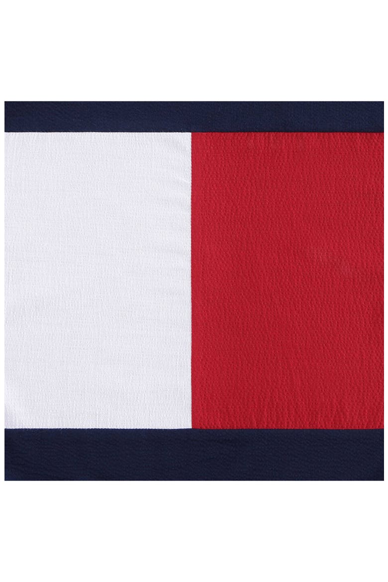 Flag Seersucker Accent Pillow, Alternate, color, NAVY