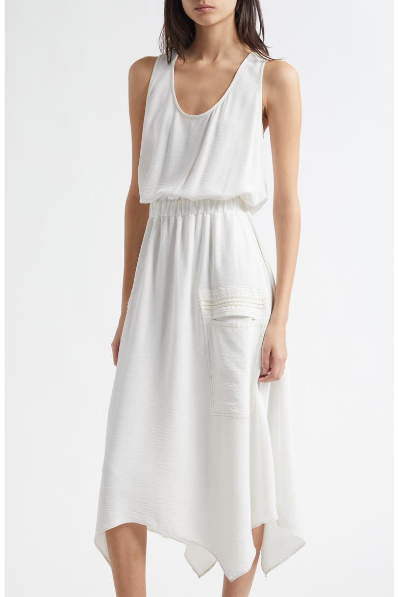 Hallie Sleeveless Handkerchief Hem Dress, Alternate, color, IVORY