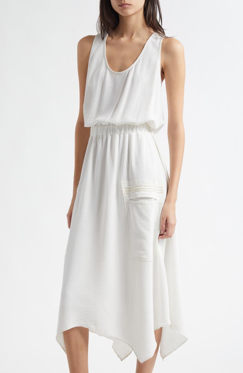 Ramy Brook Hallie Sleeveless Handkerchief Hem Dress, Alternate, color, Ivory