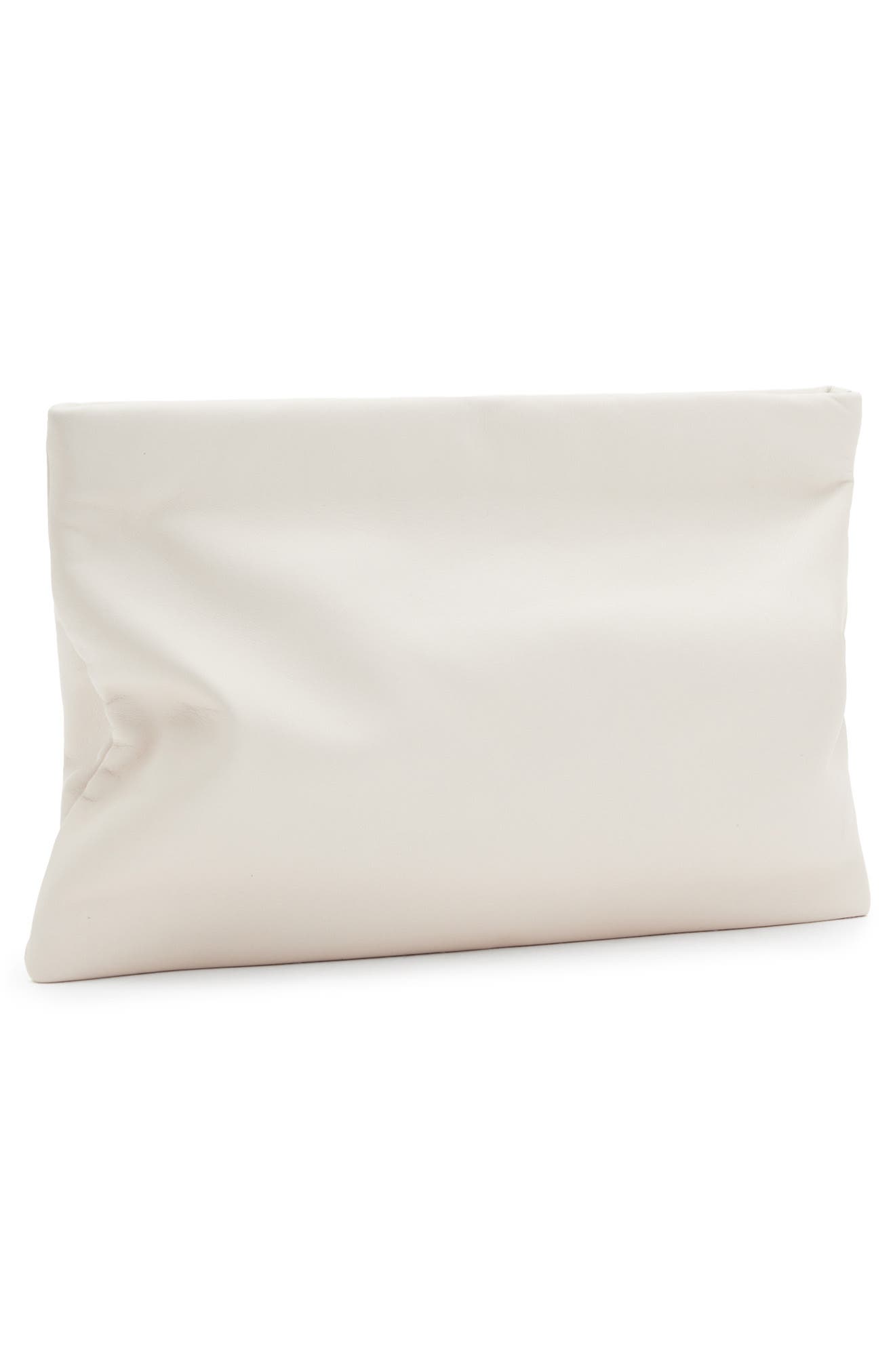 AllSaints Bettina Leather Clutch, Alternate, color, 