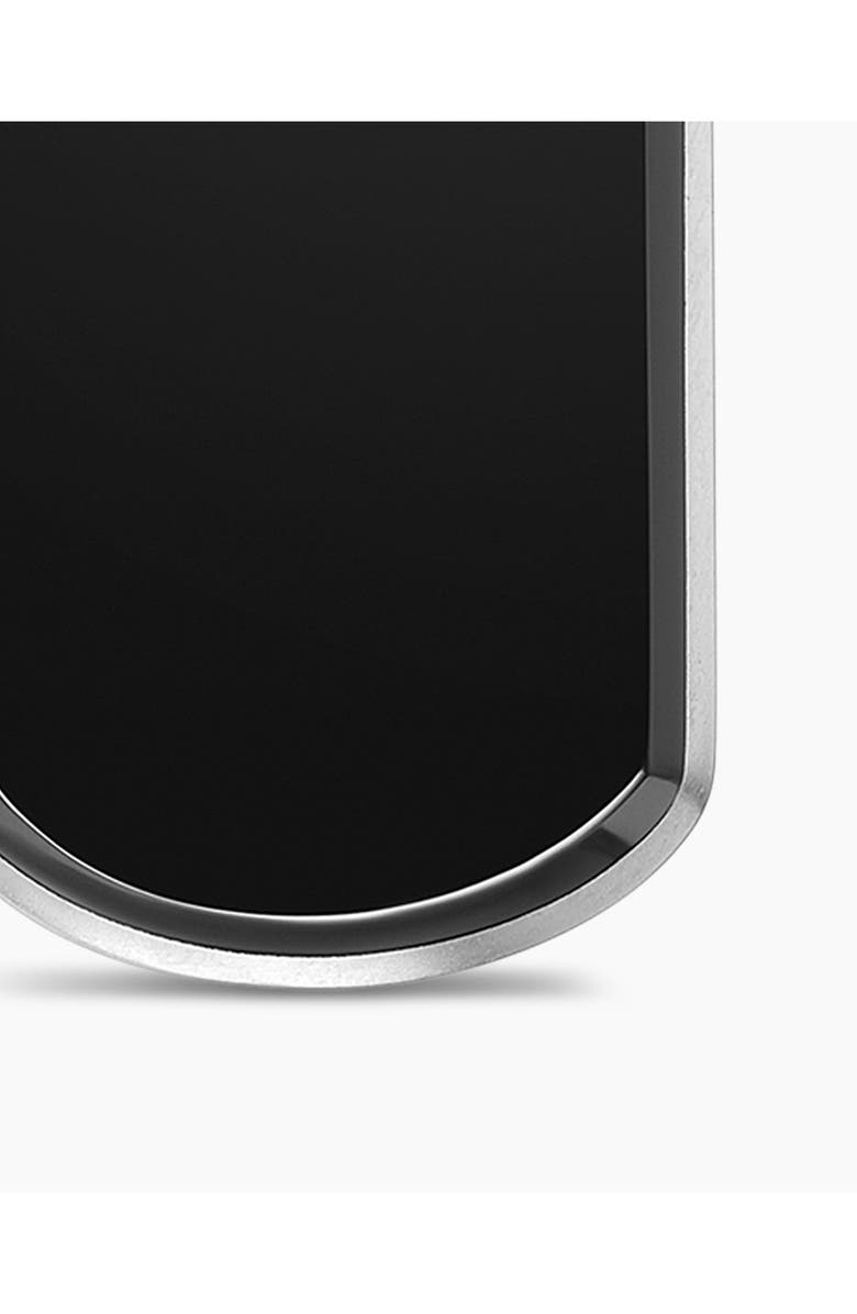 David Yurman Men's Chevron Tag in Sterling Silver with Black Onyx, 21mm, Alternate, color, Sterling Silver/ Black Onyx