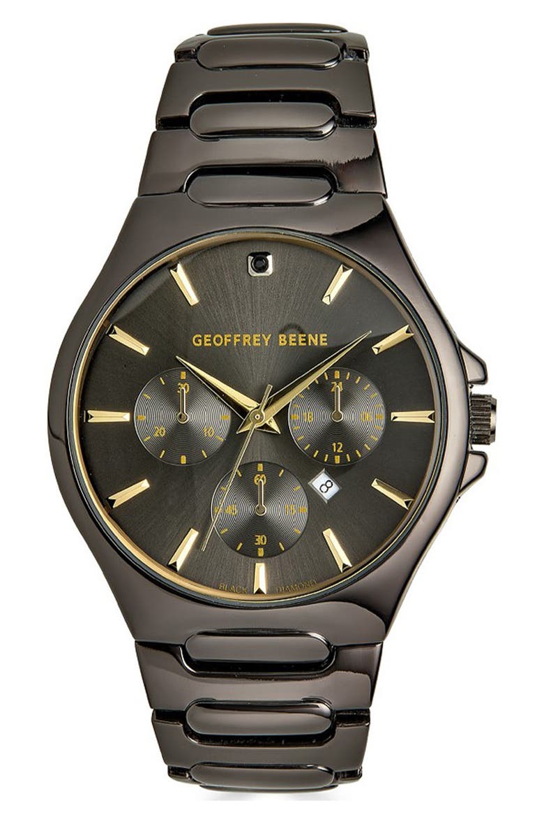 Genuine Black Diamond Bracelet Watch, 41mm - 0.001ct., Main, color, GUNMETAL
