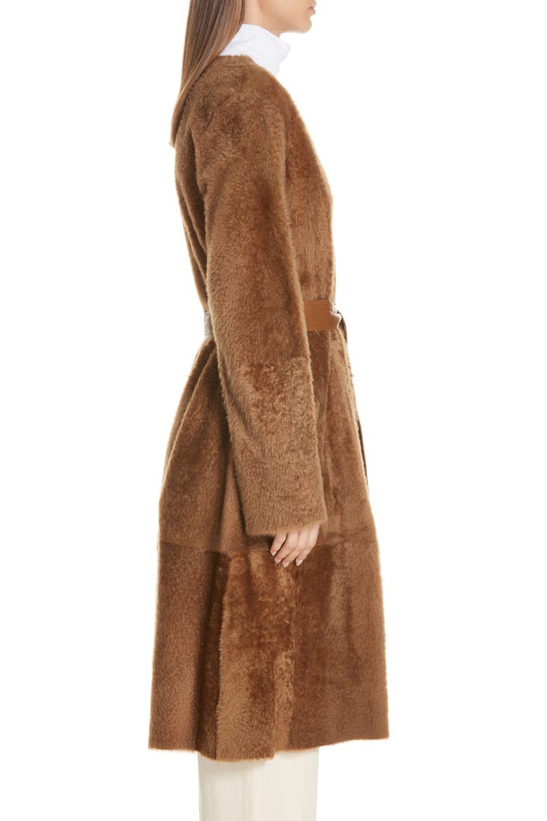Genuine Shearling Coat, Alternate, color, CAMEL