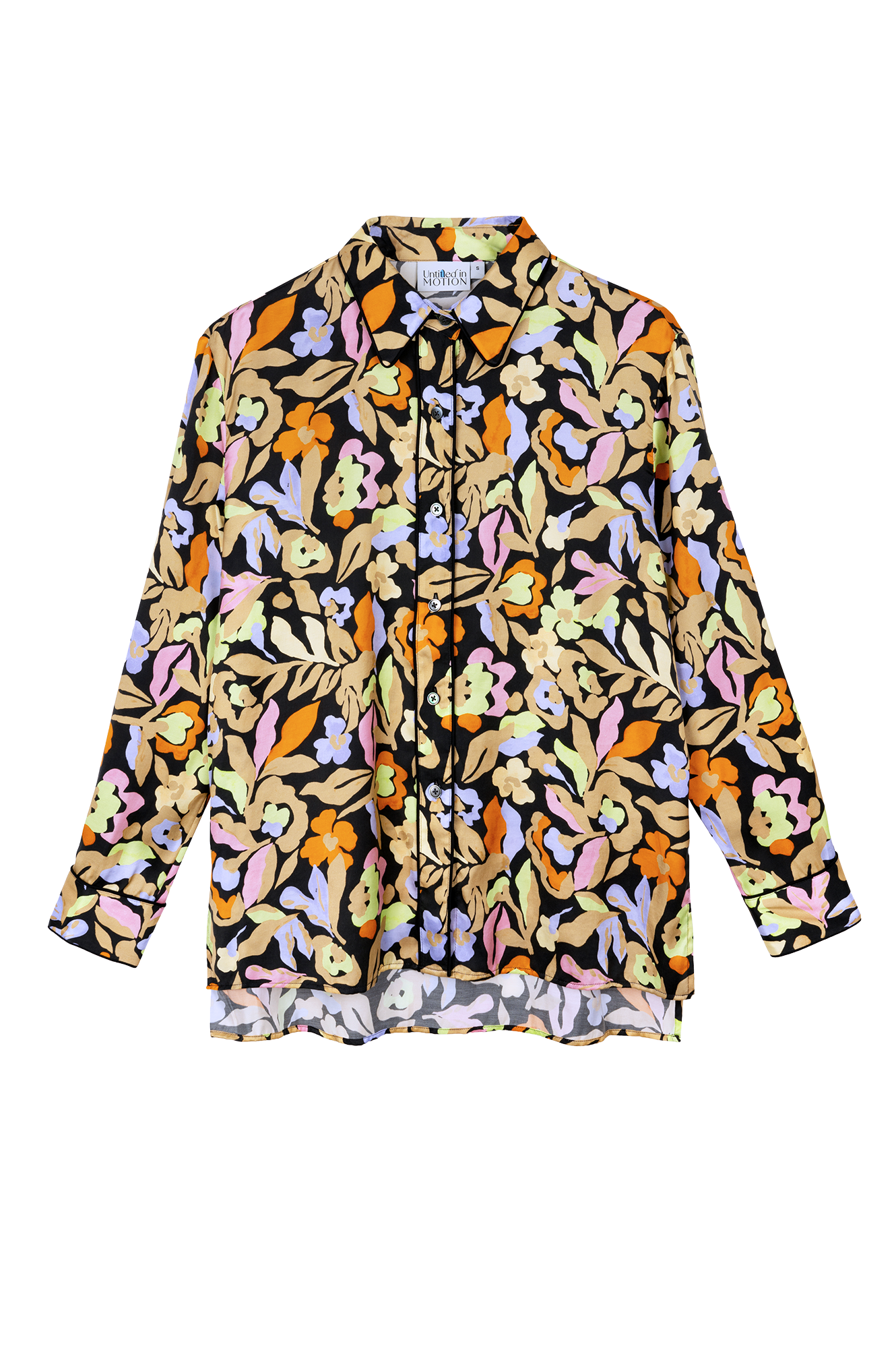 Manifest Printed Button-up Silky Shirt