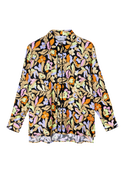 Untitled in Motion Manifest Printed Button-up Silky Shirt