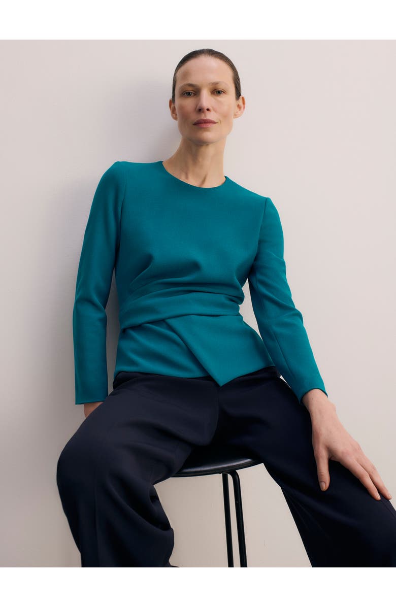 The Fold Malone Woven Top, Alternate, color, Blue