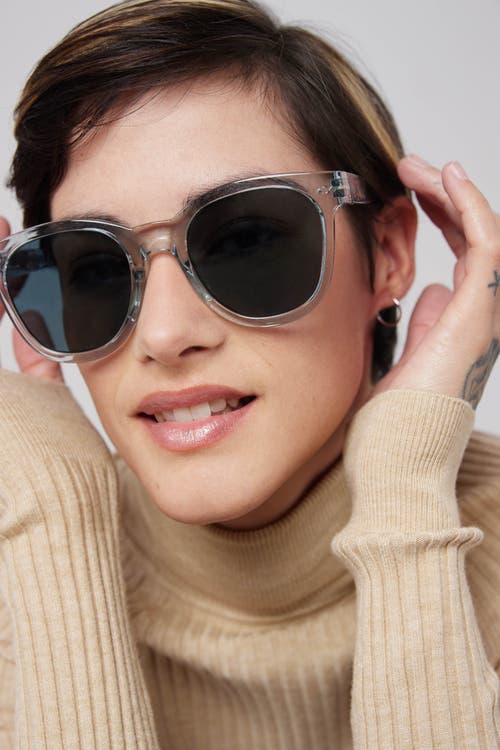 Izipizi Womens Frozen Blue #n Oversized Square-framed Sunglasses In Blue