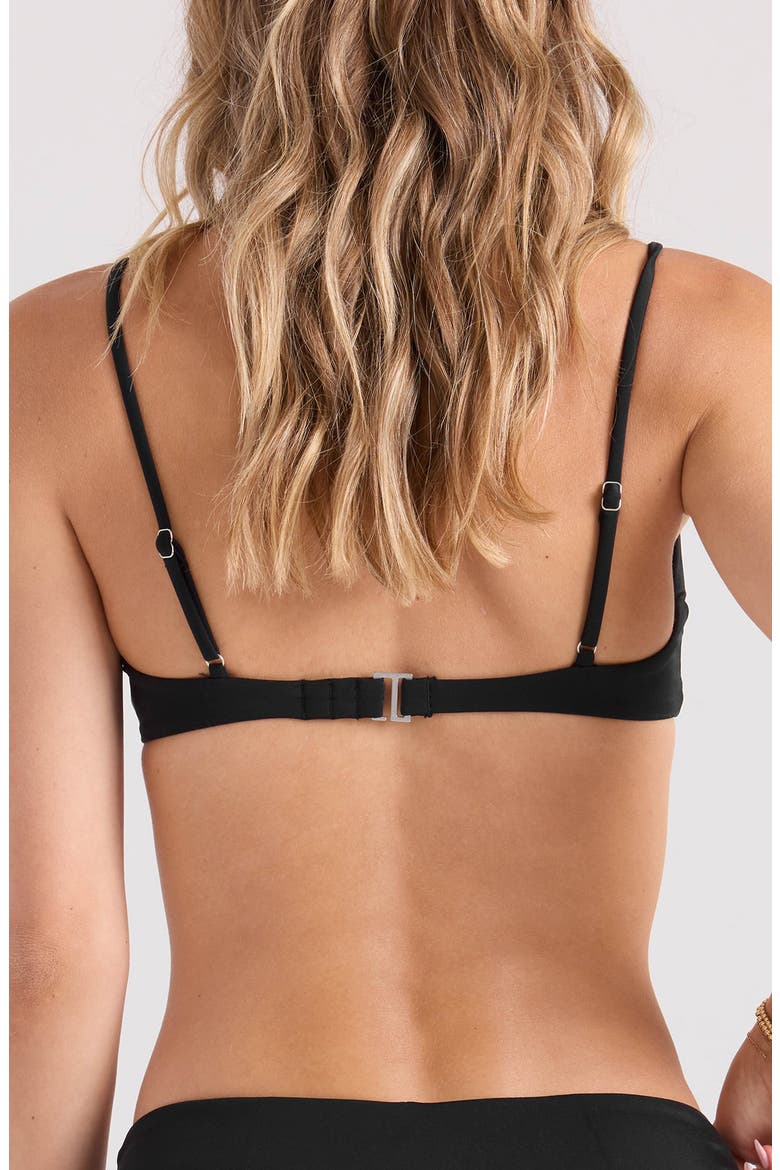Simply Seamless Bralette Bikini Top, Alternate, color, BLACK