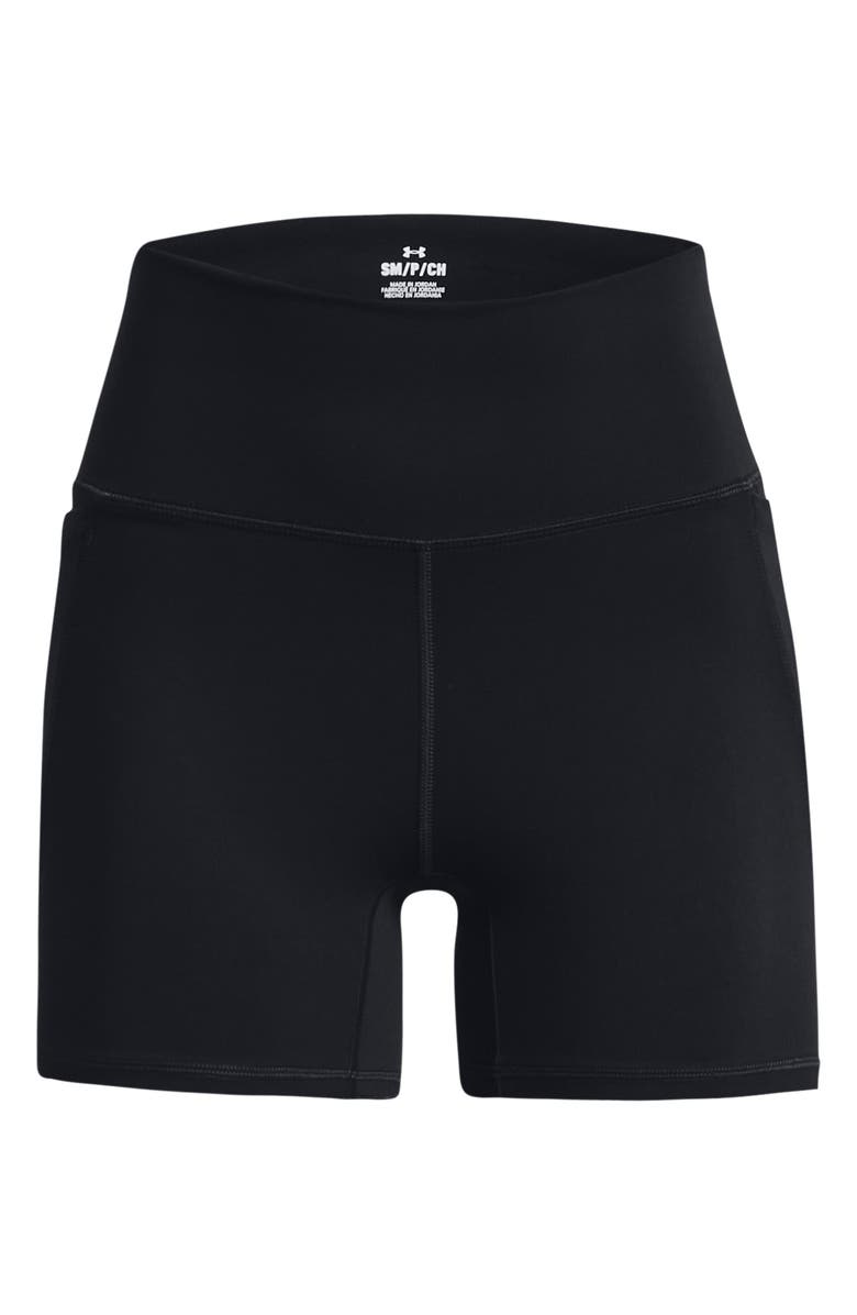 Under Armour Meridan Middy High Waist Bike Shorts, Alternate, color, Black / / Black