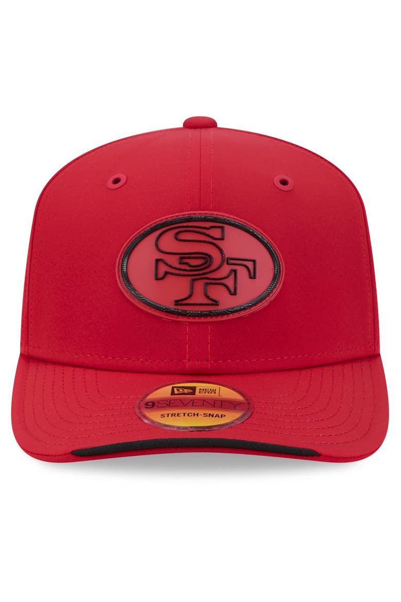 Men's New Era Scarlet San Francisco 49ers 2026 Sideline Throwback 9SEVENTY Adjustable Hat, Alternate, color, Scarlet