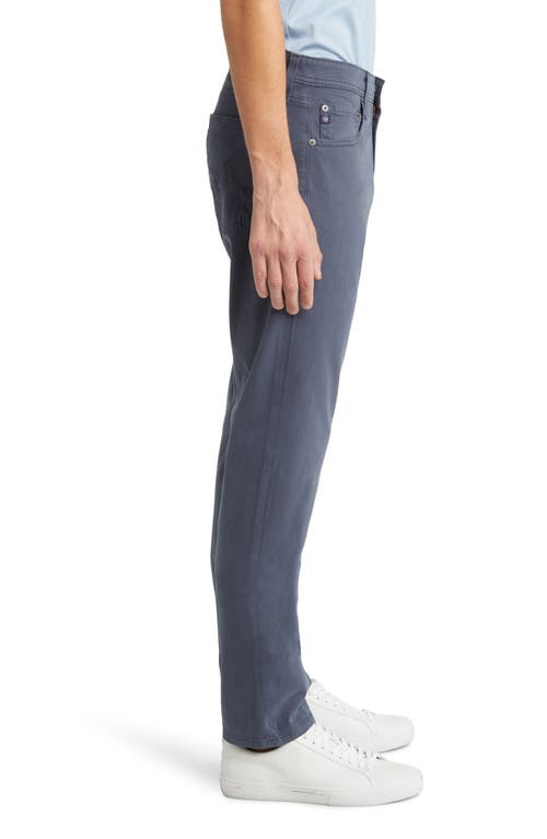Ag Tellis Sueded Stretch Sateen Slim Leg Pants In Blue Note