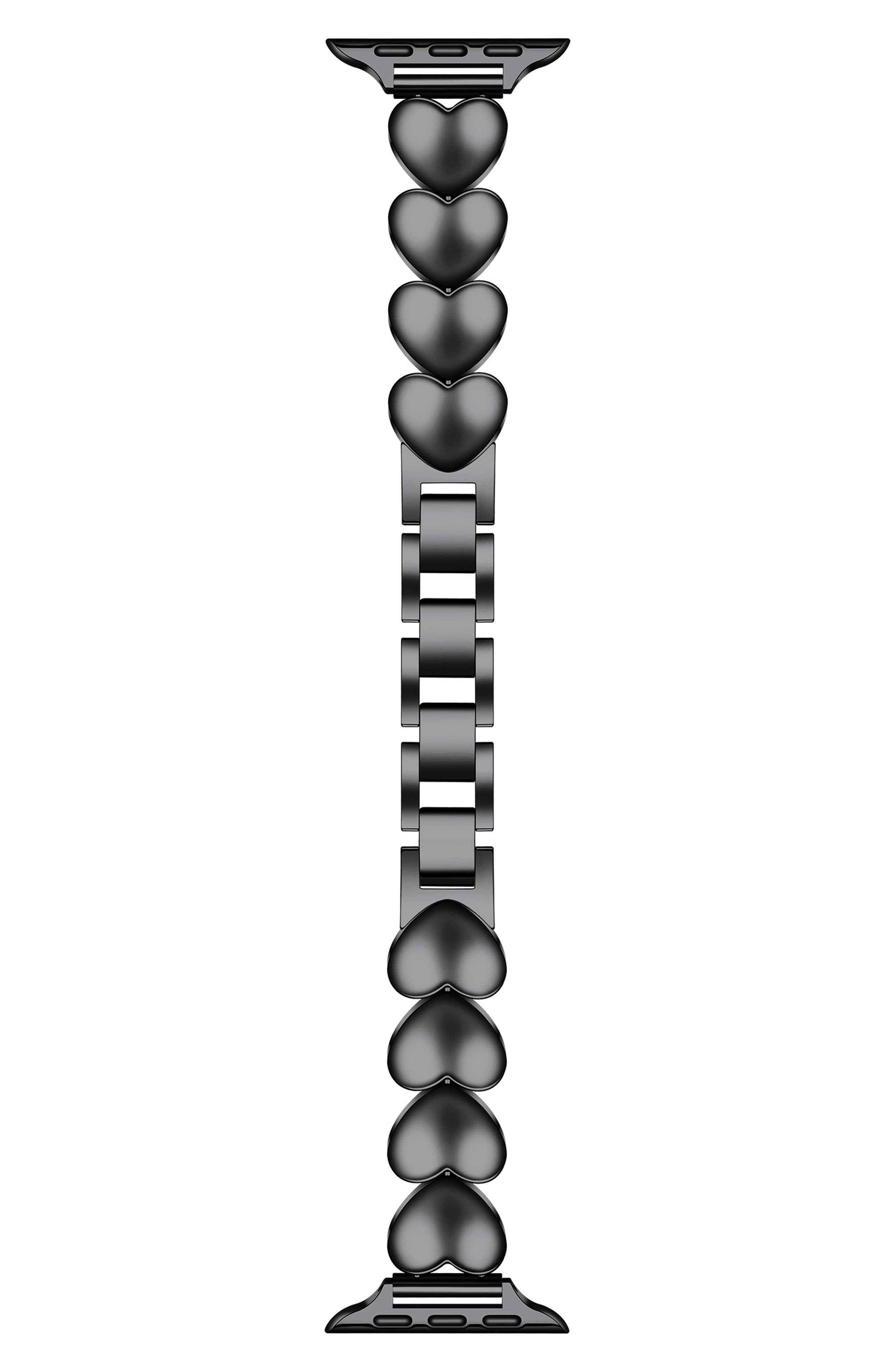 The Posh Tech Aphrodite Heart Bracelet Apple Watch® Watchband in Black 