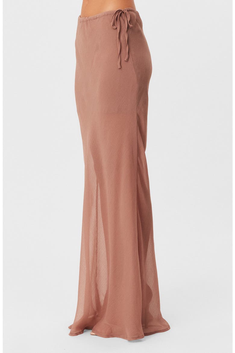 Tamara Sheer Maxi Skirt, Alternate, color, MOCHA