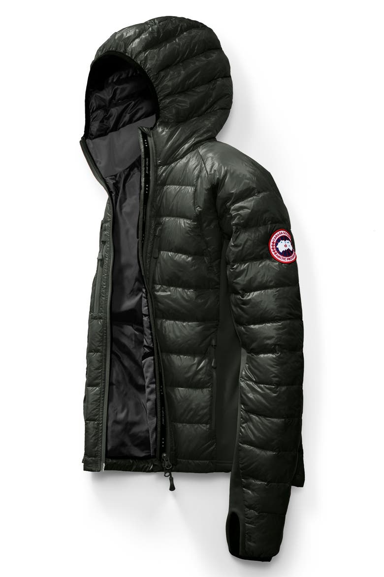 'Hybridge™ Lite Hoody' Slim Fit Packable Jacket, Alternate, color, VOLCANO/ BLACK