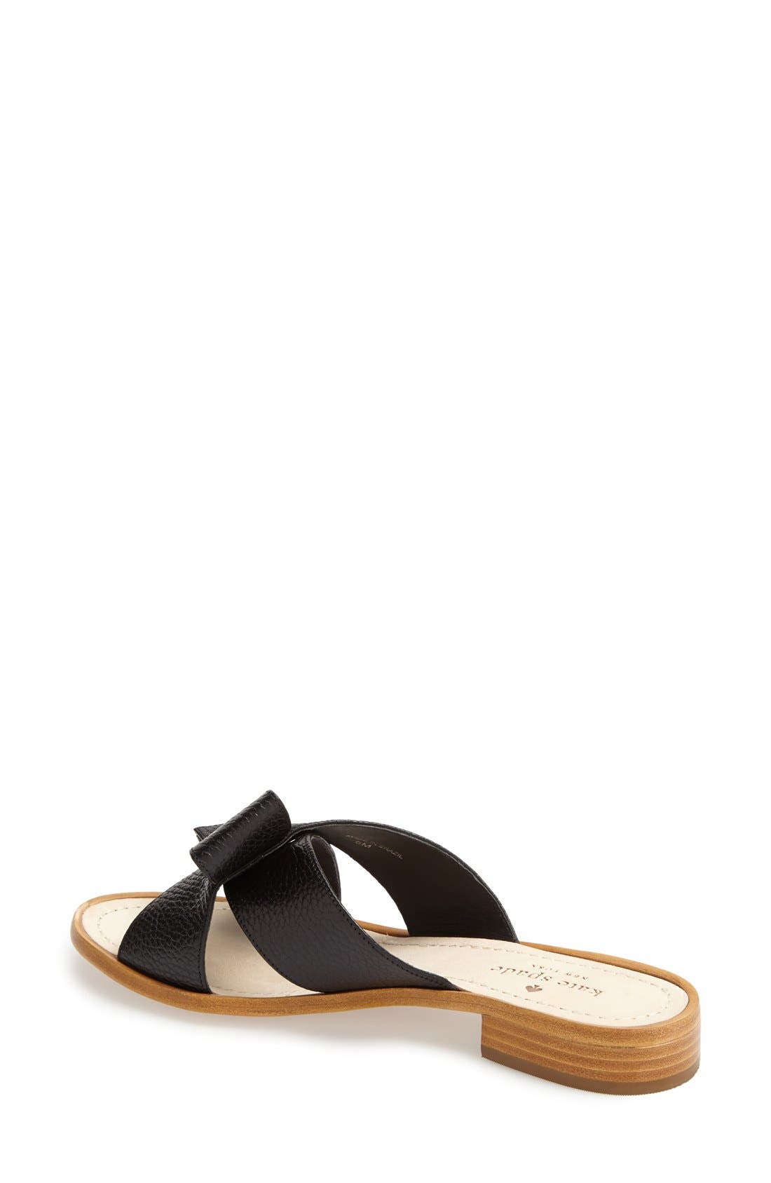 'becky' slide sandal, Alternate, color, BLACK
