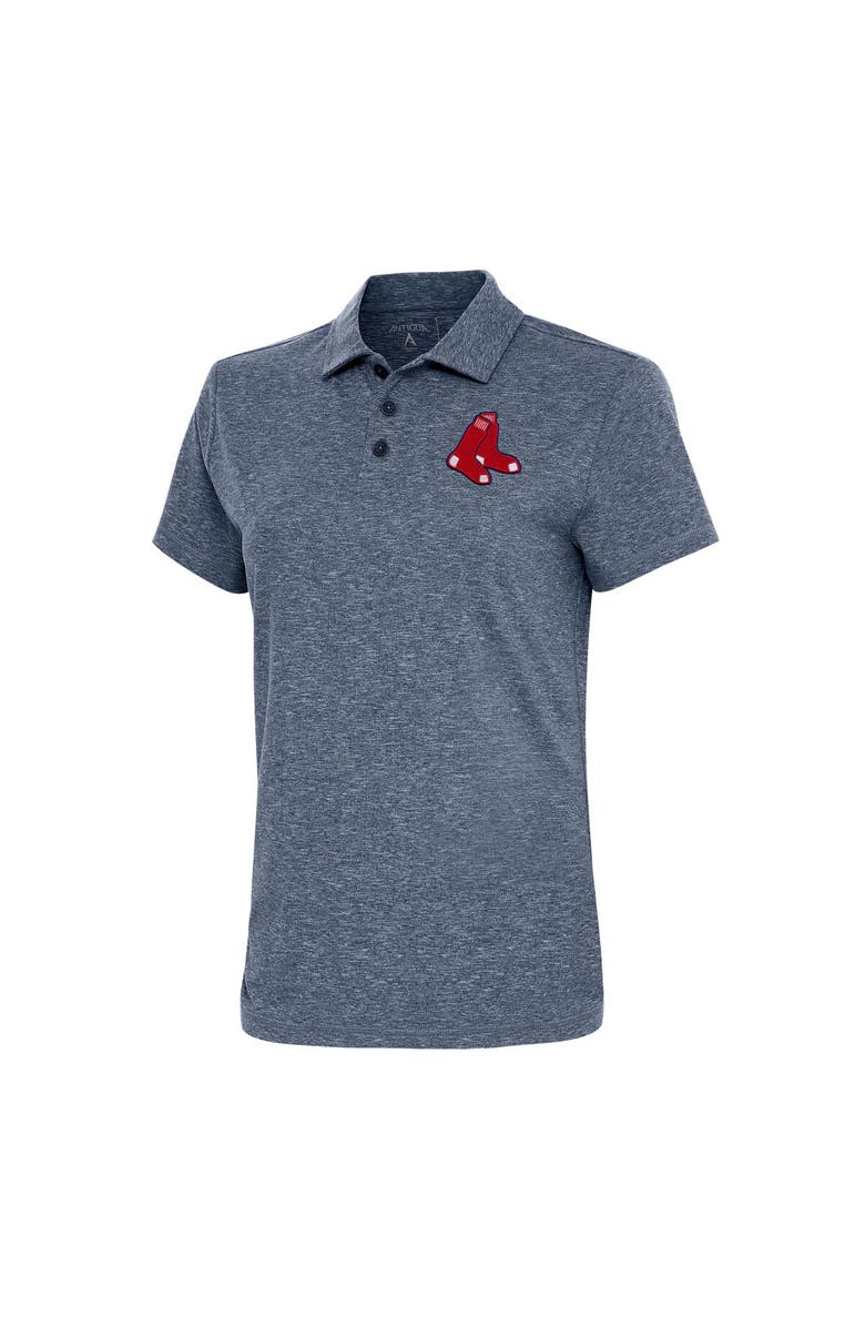 ANTIGUA Women's Antigua Heather Navy Boston Red Sox Motivated Polo, Main, color,