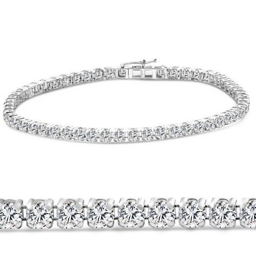 Bliss Diamond 4ct Diamond Lightweight 7" Tennis Bracelet 14k Gold Lab Grown In 14k White Gold
