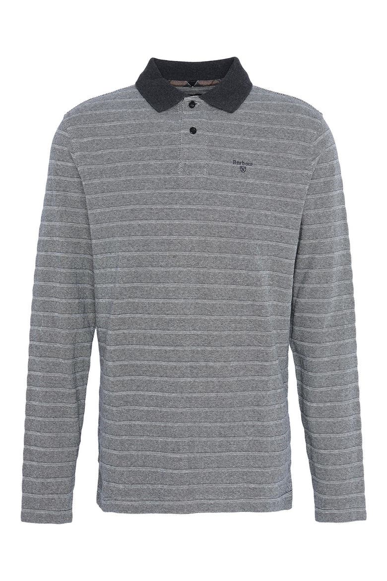 Cleveland Long Sleeve Cotton Rib Polo, Alternate, color, GREY MIX