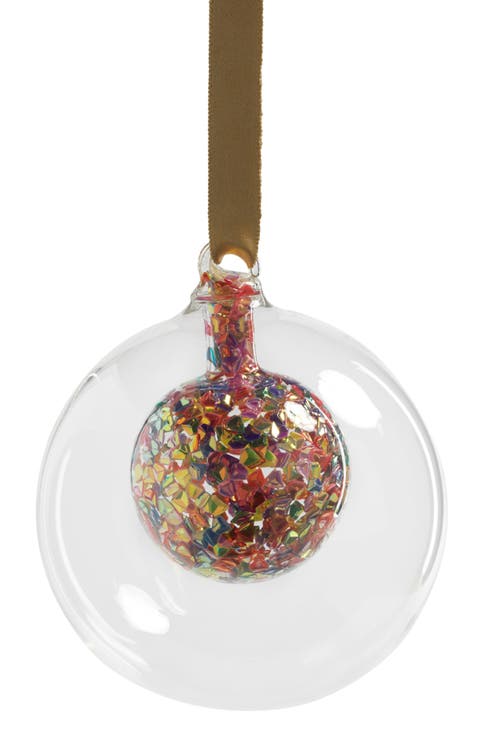Pentagon Set of 2 Glass Ornaments