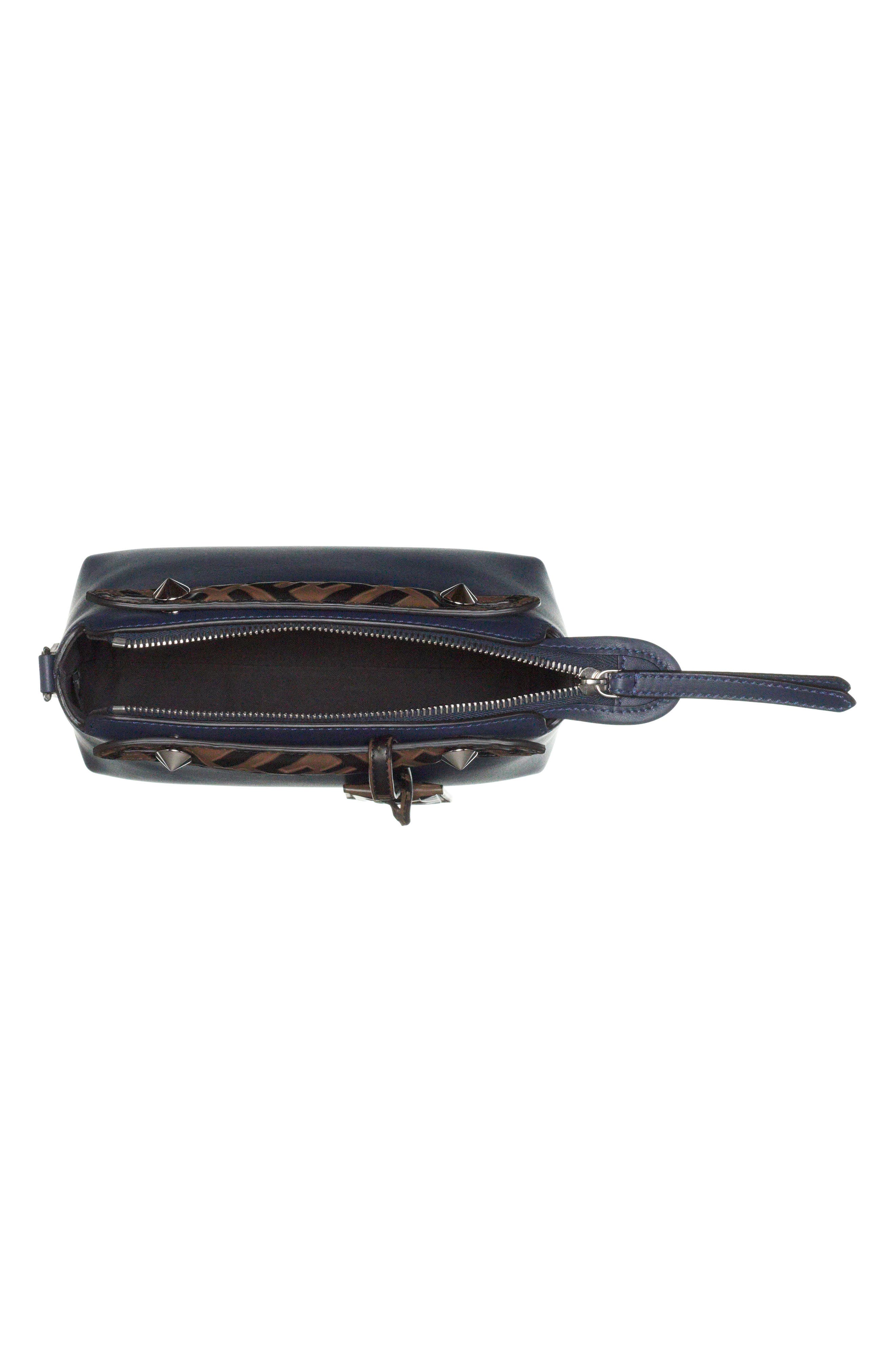 Mini By The Way Leather Crossbody Bag, Alternate, color, MIDNIGHT/MAYA BLACK/ PALLADIUM