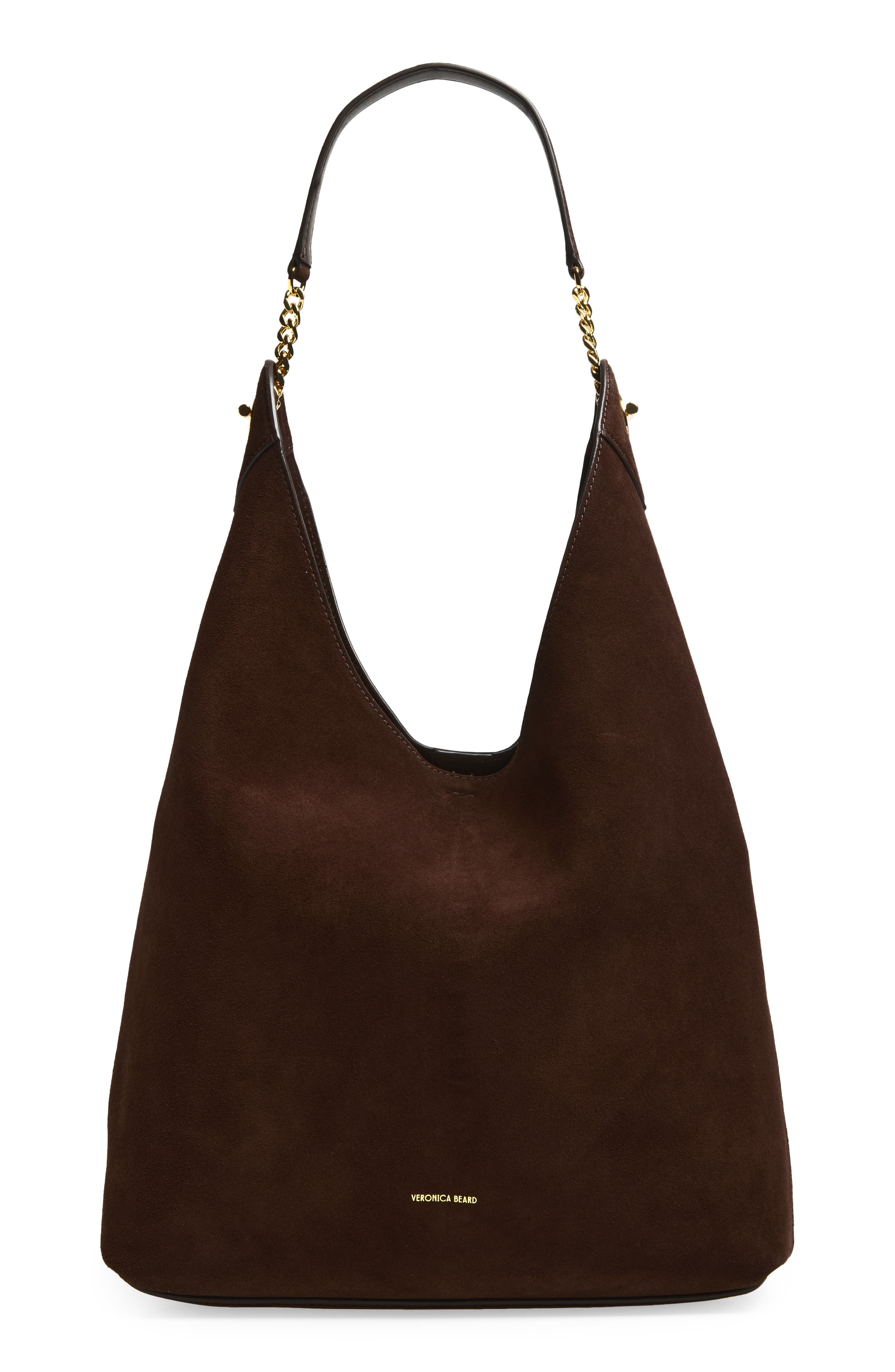 Veronica Beard Jour Shoulder Bag, Main, color, Espresso