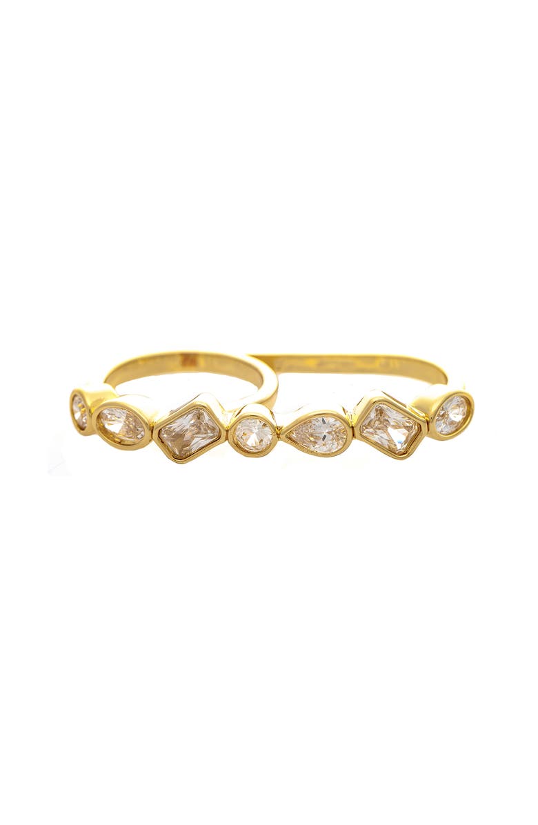 RIVKA FRIEDMAN Double Band Faux Stack Ring, Alternate, color, Cubic Zirconia
