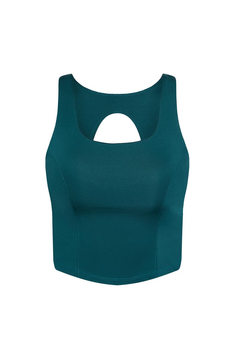 Born Living Yoga Godo Medium Support Performance Sport Top, Alternate, color, Deep Green