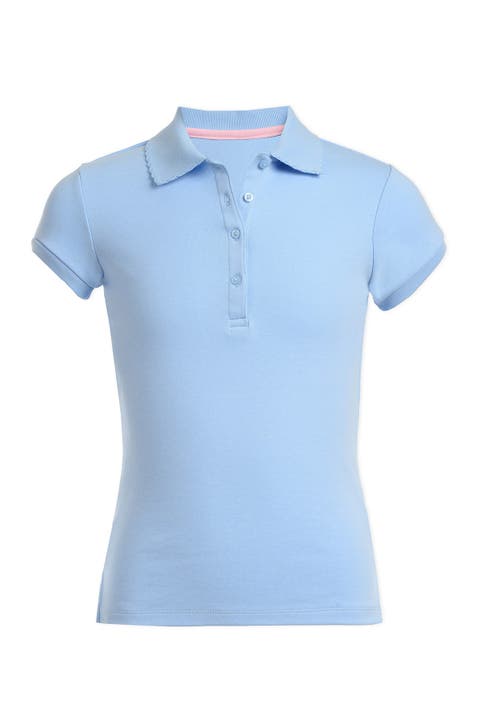 Uniform Short Sleeve Pico Polo Shirt (Little Girls & Big Girls)