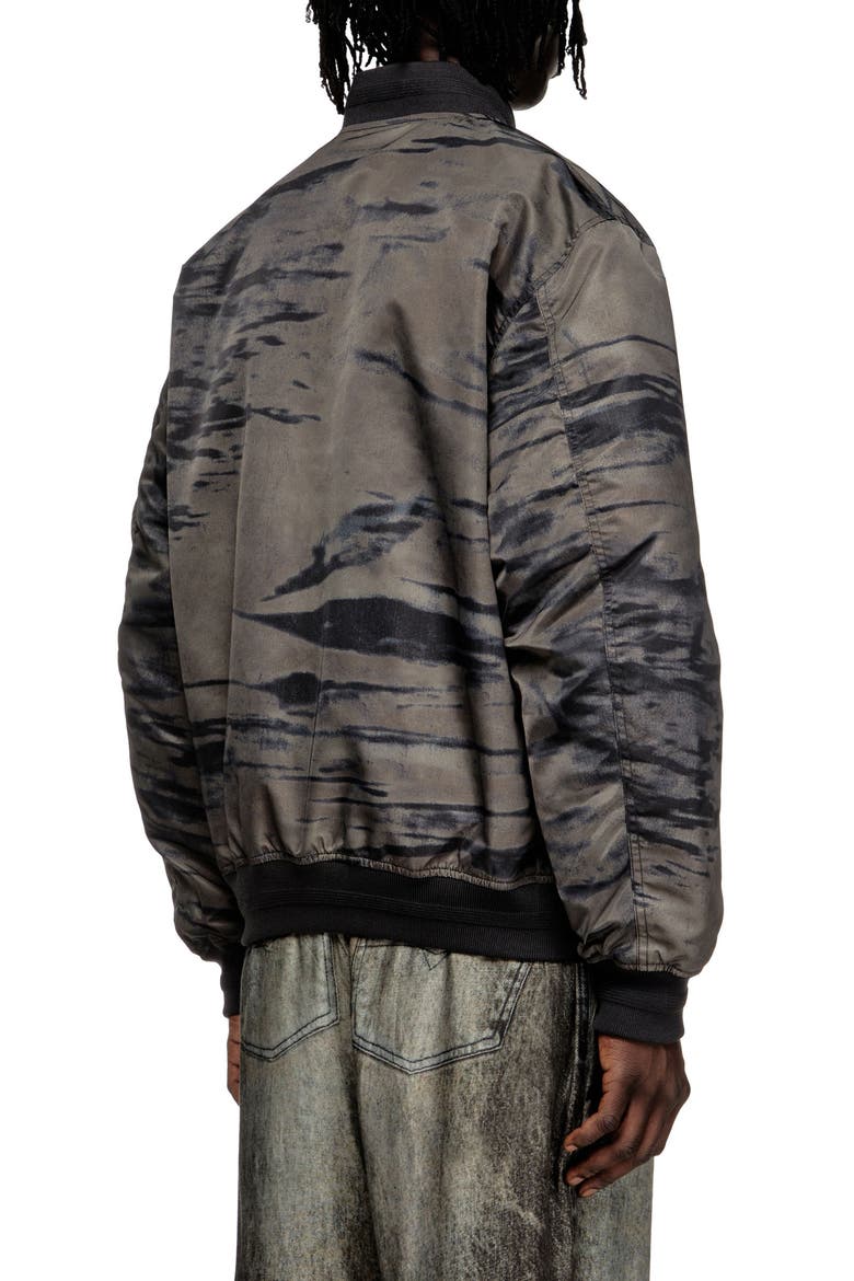 J-Kepes Satin Bomber Jacket, Alternate, color, BLACK/ DENI