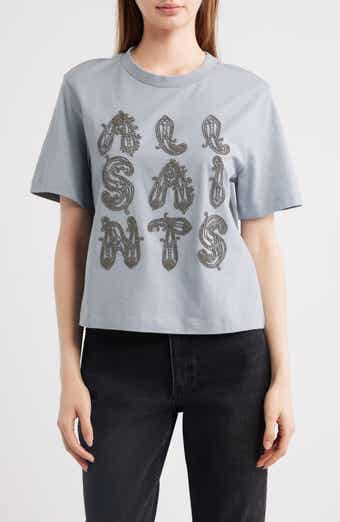 Ella Lisa Beaded Cotton T-Shirt