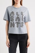 AllSaints Ella Lisa Beaded Cotton T-Shirt