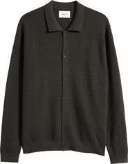 NN07 Navi 6499 Ribbed Cotton Full Button Cardigan