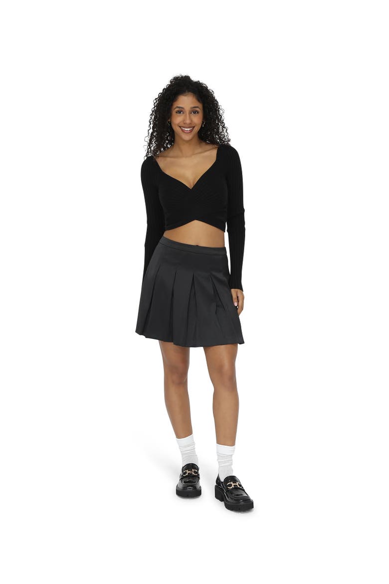 Palm Breeze Tennis Skort, Main, color, Black