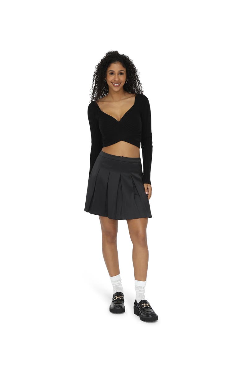 Belle & Bloom Palm Breeze Tennis Skort, Main, color, Black