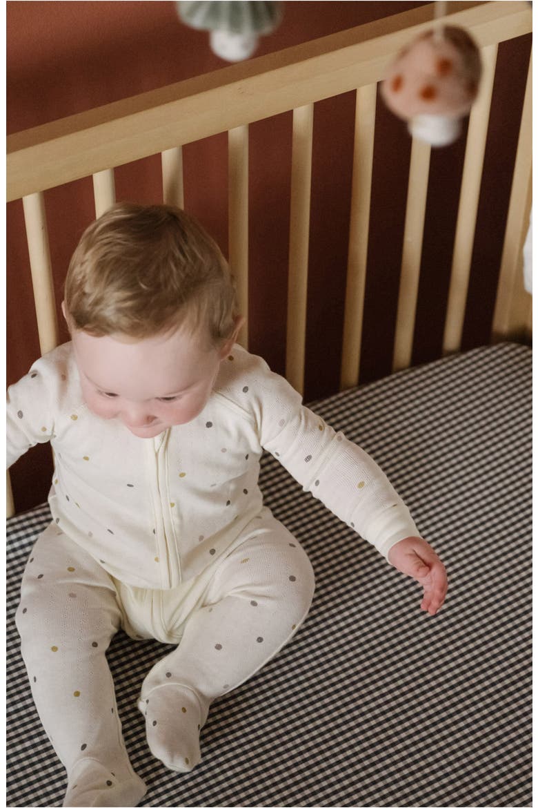 Gingham Crib Sheet, Alternate, color, INDIGO
