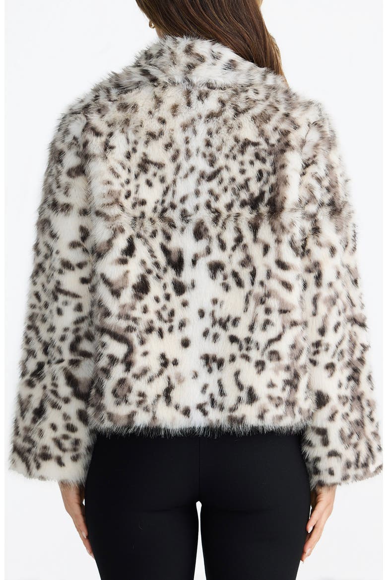 Bertoli Faux Fur Jacket, Alternate, color, GREY LEOPARD