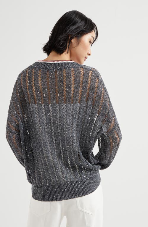 Brunello Cucinelli Dazzling Sweater In Marine Blue